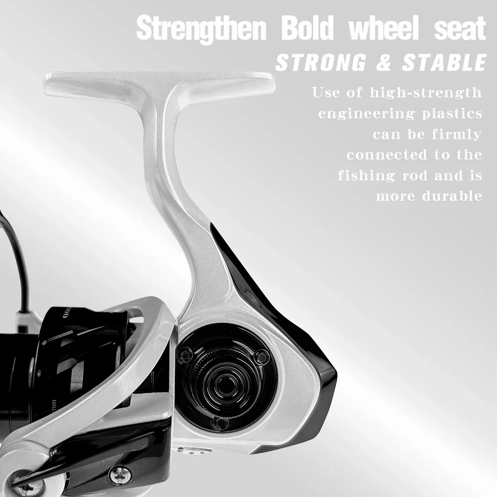 Carrete de Pesca giratorio 5 + 1BB, alta velocidad 5,2: 1, relación de transmisión, rueda, rodamientos de acero al carbono duraderos, Pesca lisa, arrastre máximo 15kg, herramienta de Pesca - imagen 3