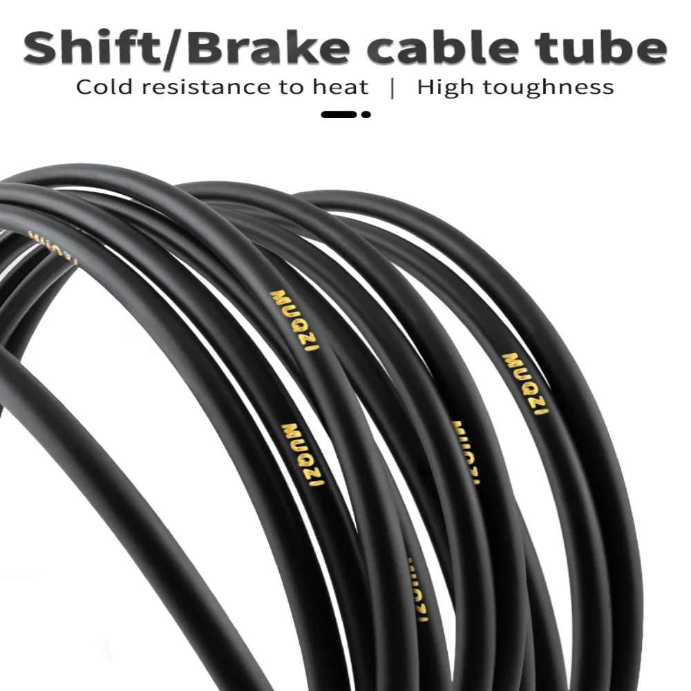 Cable de cambio de bicicleta, tubo de cambio de velocidad, línea de freno, negro, resistente al frío y al calor, plegable, 4mm/5mm - imagen 4