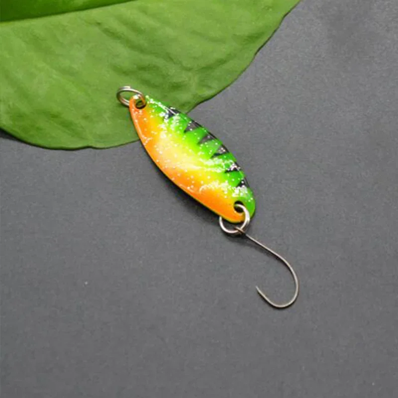OUTKIT 7 Uds mezcla de colores 3, cm 3,5g cuchara de Pesca señuelo cebo de natación Isca trucha Artificial Pesca aparejos de Pesca Leurre Truite cucharas
