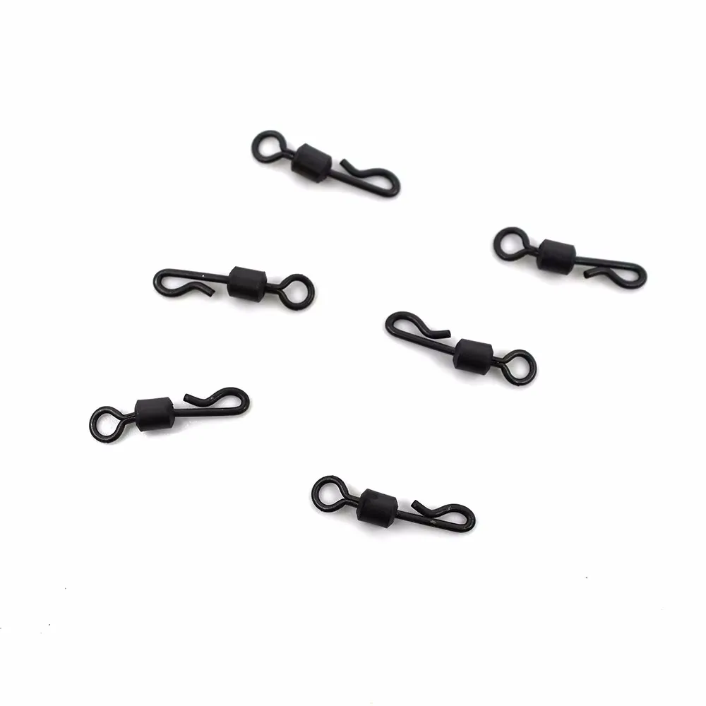 MNFT 25/50/100Pc 4 #   Conector de pesca giratorio de rodamiento, Terminal de pesca de carpa giratorio de cambio rápido en forma de Q, accesorios de aparejos - imagen 5