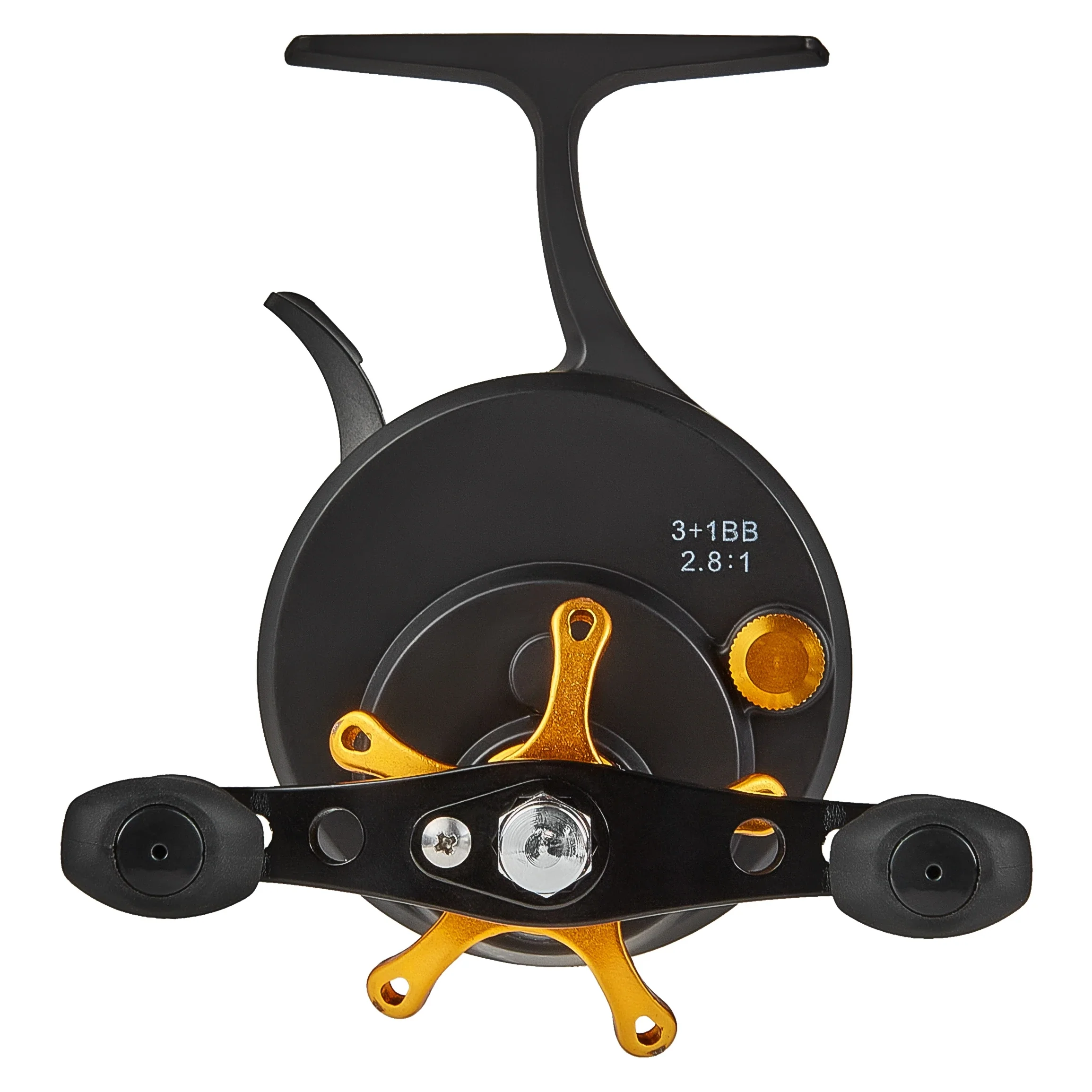 Carrete de pesca en hielo en línea, carrete de aluminio mecanizado CNC, arrastre de estrella ajustable, 3 + 1 rodamientos de bolas, Ultra suave 2,8: 1 - imagen 4