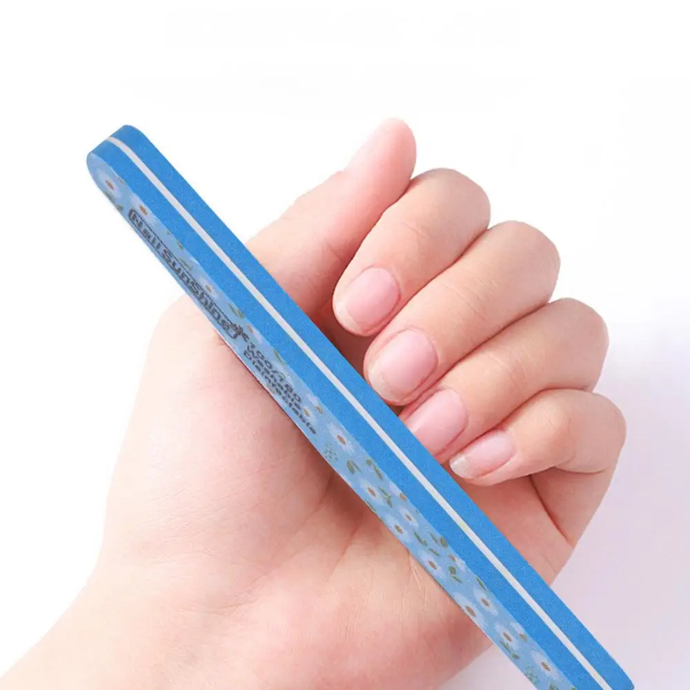 Limas de esponja de colores para decoración de uñas, papel de lija de doble cara, bloque de amortiguación para manicura, 1-4 piezas, 100/180 de grano - imagen 2