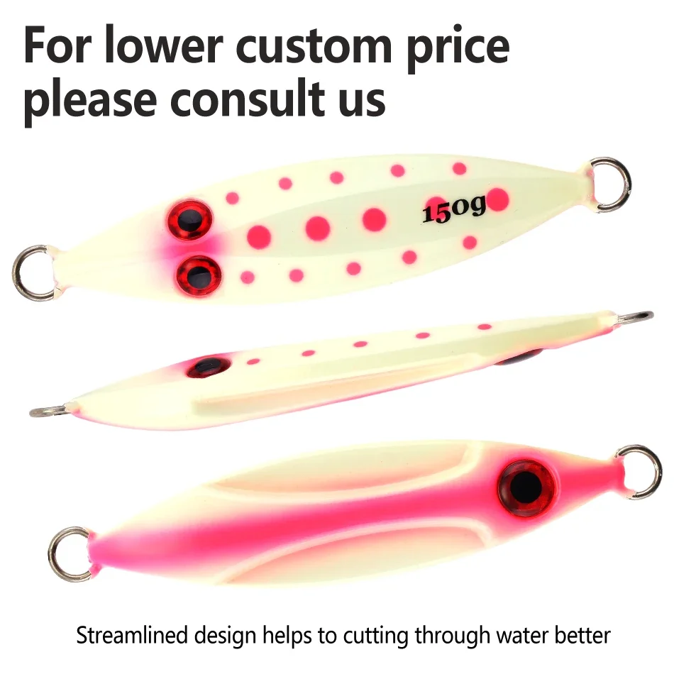 MOOKZZ Slow Jigjing100G/150G/200G/250G cebo duro jingging señuelos para pesca en el mar aparejos de pesca - imagen 2