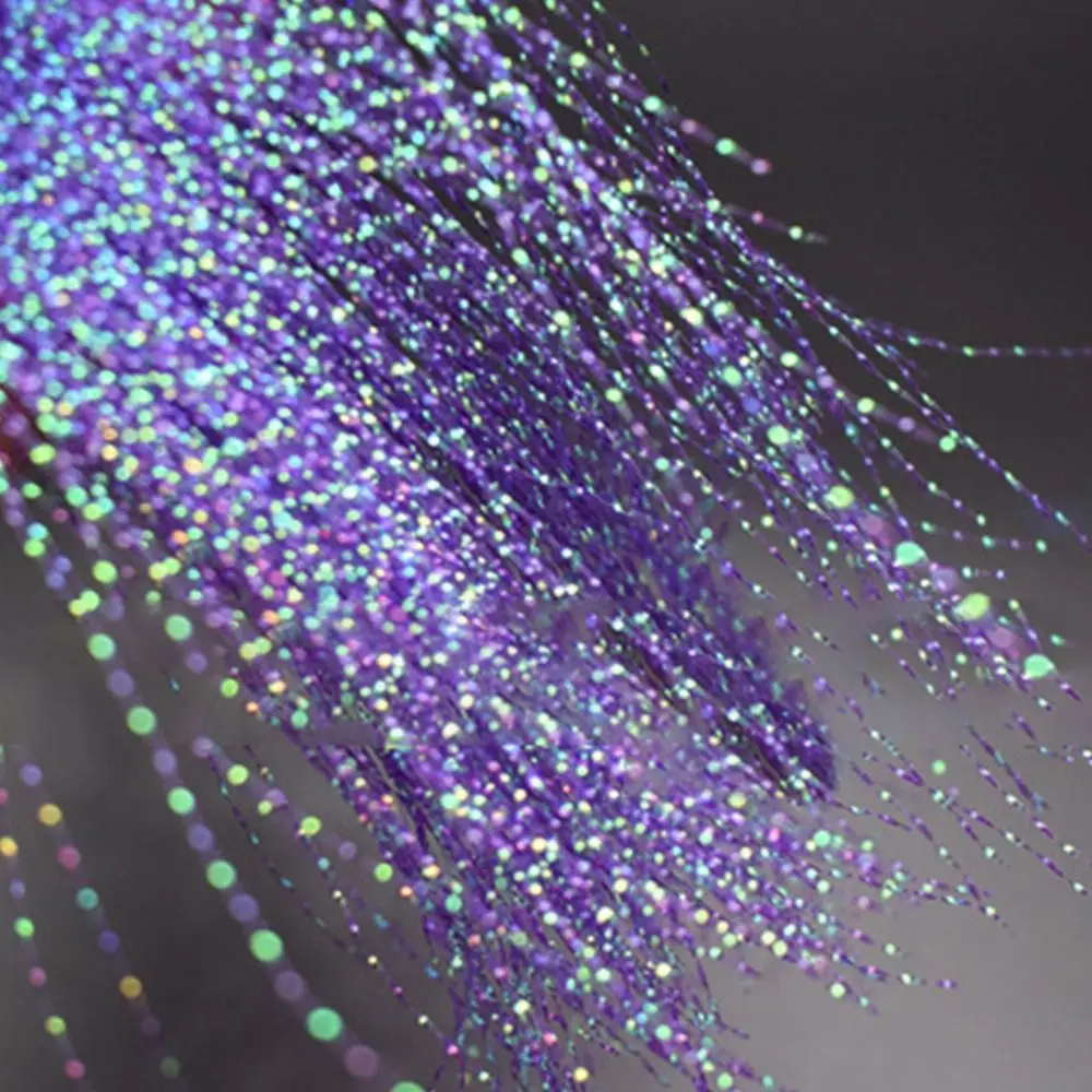 Materiales para atar moscas Flash, aparejos de pesca, tornillo, oropel holográfico, Squirmy, cabeza de plantilla de plomo de acero, gancho, señuelo, Material de fabricación - imagen 3