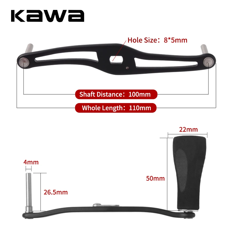 Kawa nuevo carrete de pesca mango de Metal con perilla de Eva longitud 110mm 36,5 g/pc traje Dai/Ab/Shi carrete de fundición accesorio de aparejos DIY - imagen 5