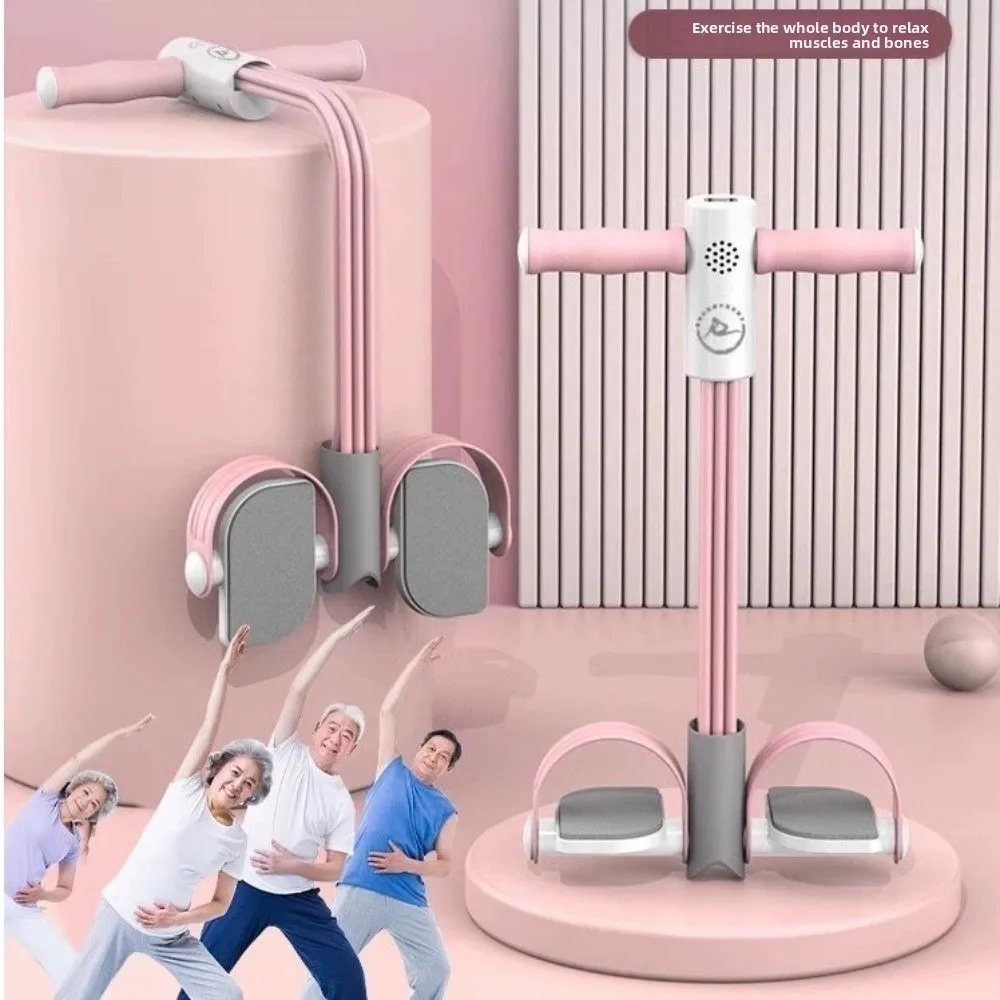 Banda de resistencia elástica con asas, bandas de resistencia de látex gruesas, antirotura, cuerda de tracción de tobillo de 4 tubos/6 tubos, entrenamiento físico - imagen 3