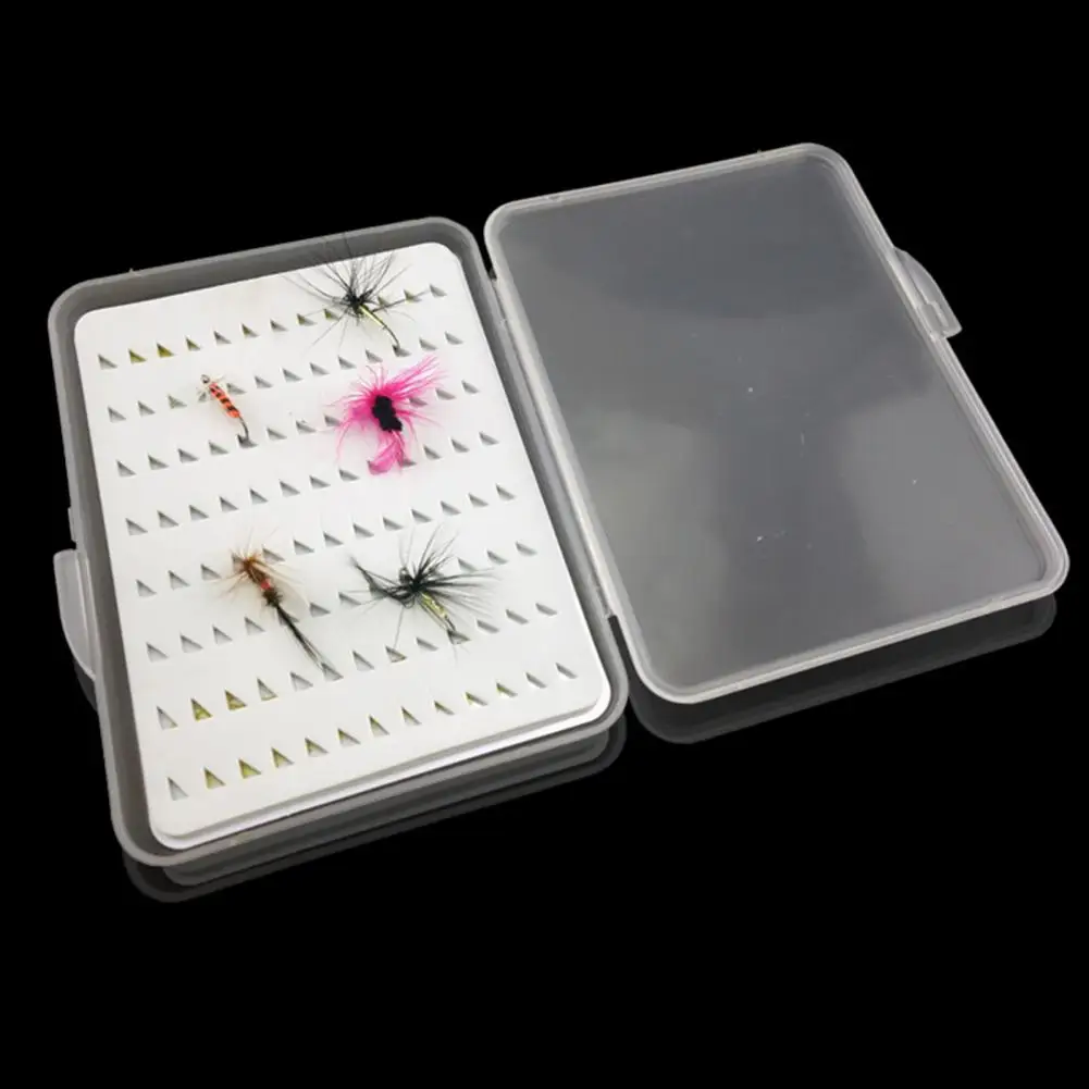 Caja de almacenamiento de aparejos de cebo de pesca, caja de señuelos de aparejos de pesca translúcida impermeable, caja de aparejos de pesca de espuma triangular desmontable - imagen 3