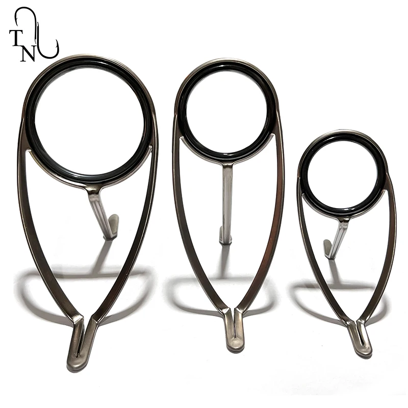 TN90 TU KWLSG anillo SIC color humo mate 6 - 50 #   Guía de caña de pescar, componentes de surf de carpa, construcción de caña, accesorios de caña DIY - imagen 3