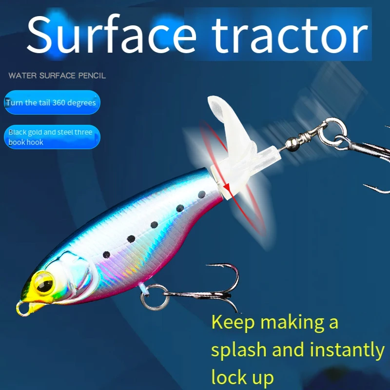 Señuelo de pesca con hélice, 7,5 cm, 9,2 cm, 6,5g, 12g, cebo duro biónico, aparejos de pesca, cola giratoria, cebo giratorio para pesca al aire libre - imagen 2