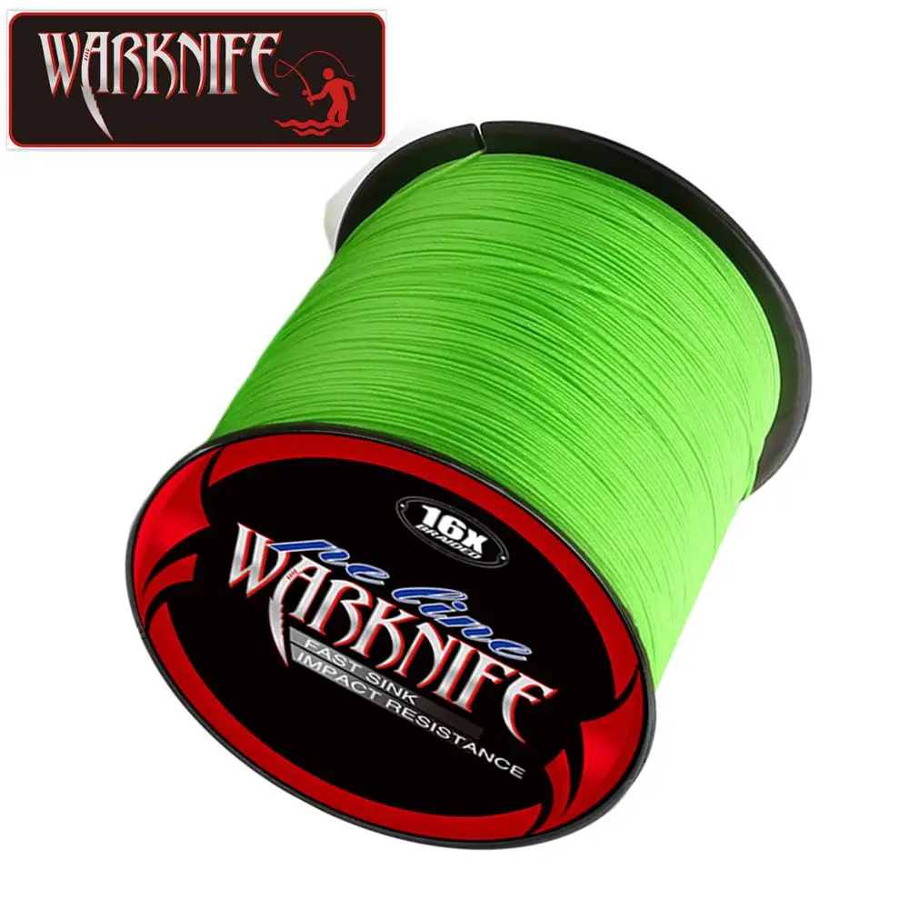 Warknife-sedal de pesca trenzado de 16 hebras, 250M, 350M, núcleo hueco, PE, extremo japonés, 20LBs-500LBs - imagen 3