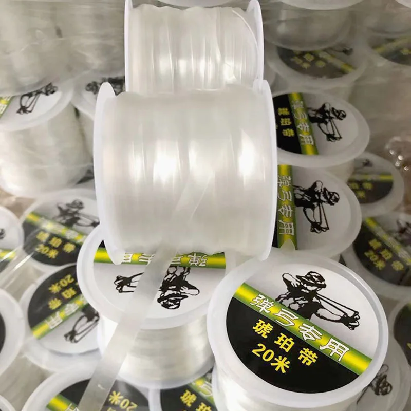 8 Uds. Cinta elástica ámbar atada tirachinas banda ámbar 16m banda de goma gruesa accesorios de tiro de catapulta al aire libre - imagen 4