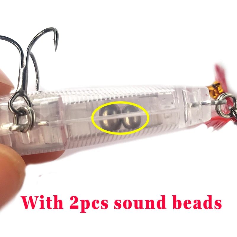 TAKEDO LB65 Top Water 65MM 7G Popper Señuelos de Pesca de Mar cebo Artificial con ganchos bk * Wobbler 3D ojos señuelo para lubina atún - imagen 3