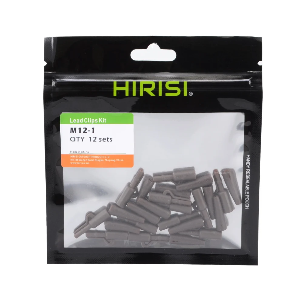 Hirisi 12 juegos de Clips de plomo de seguridad para pesca de carpa y cola de goma para aparejos de pesca de carpa, accesorios de pesca de carpa - imagen 5