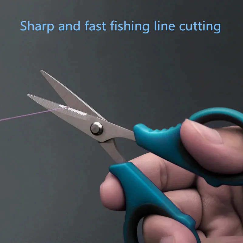 Caja de pesca multifuncional de acero inoxidable con anzuelos, tijeras, alicates portátiles, herramientas de pesca al aire libre de línea PE para atraer peces - imagen 3