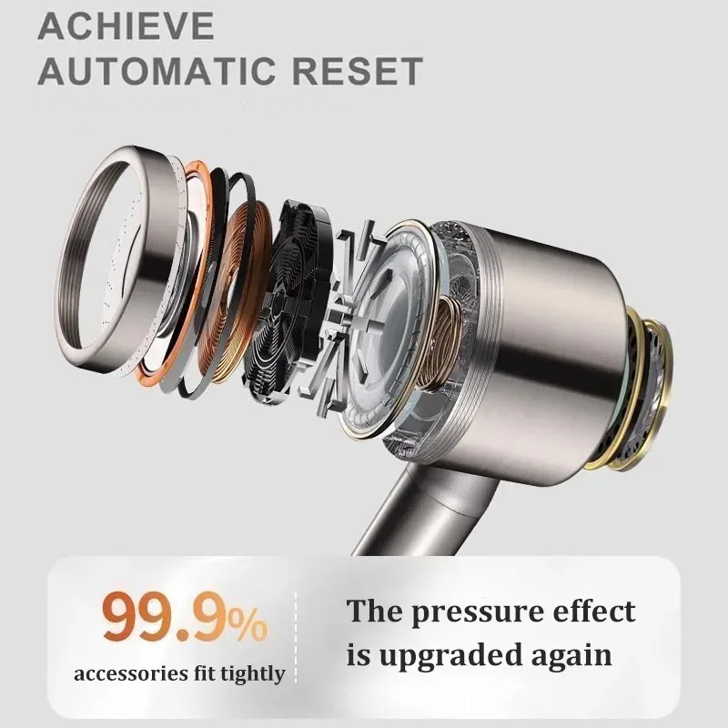 Boquilla de ducha de mano de acero inoxidable 304, refuerzo de filtro, gran volumen de agua, juego de cabezal de ducha Universal para el hogar - imagen 5