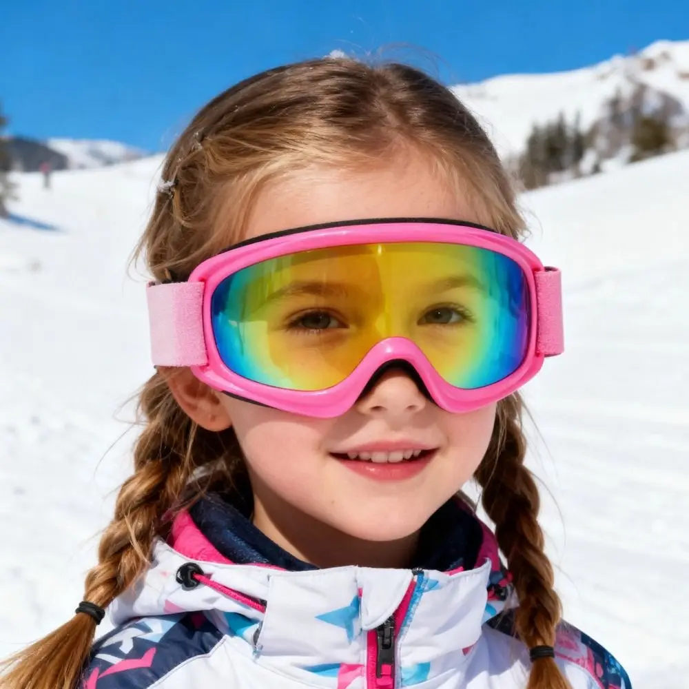 Gafas de esquí bonitas de alta calidad, gafas de esquí antiniebla a prueba de viento y frío, gafas de esquí transpirables de alta definición para edades de 4 a 14 años - imagen 4
