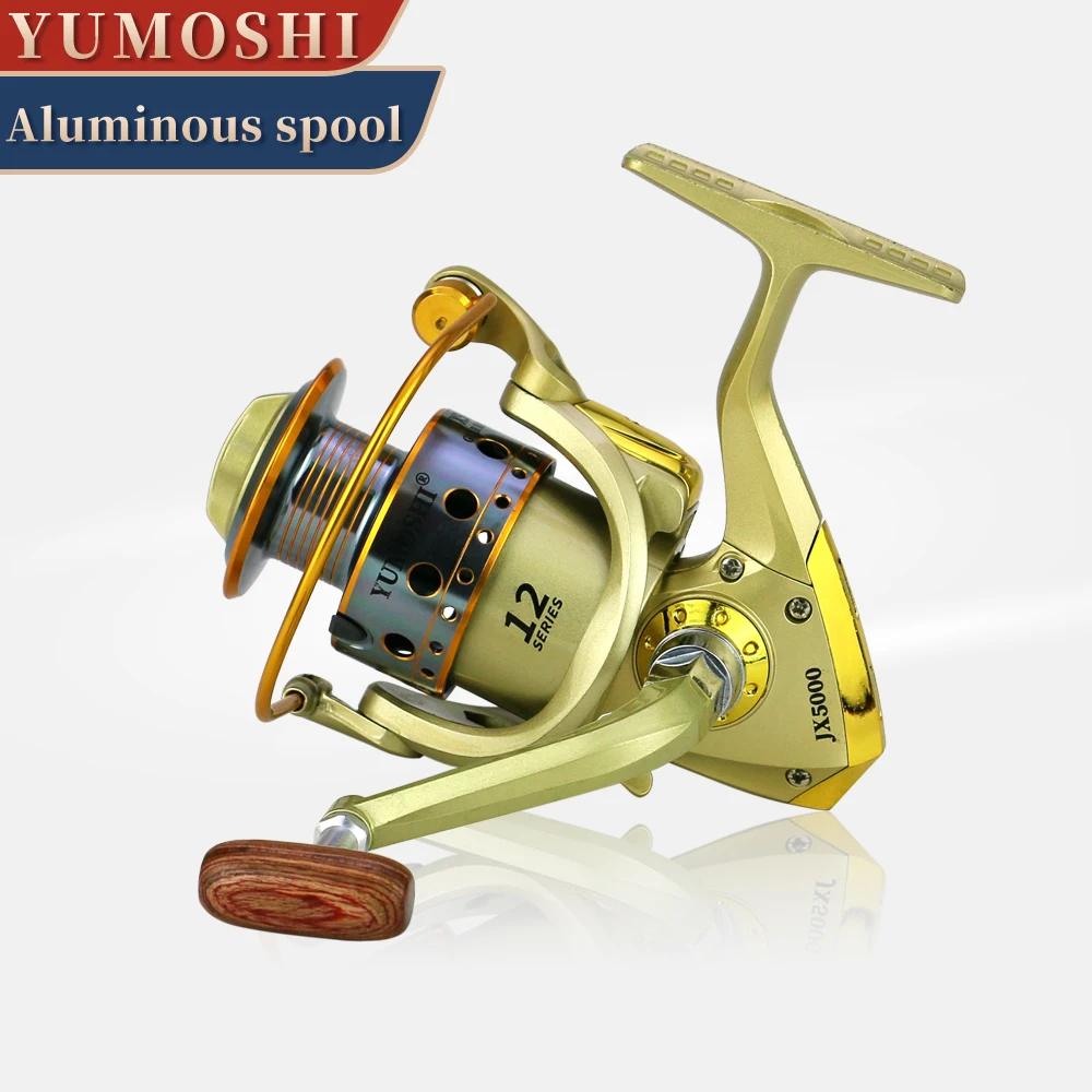 Carrete de Pesca serie 1000-7000, taza de línea de Metal de alta velocidad, relación de transmisión 5,5: 1, ruedas giratorias duraderas, alimentador de carpa, Pesca de agua salada de mar - imagen 3