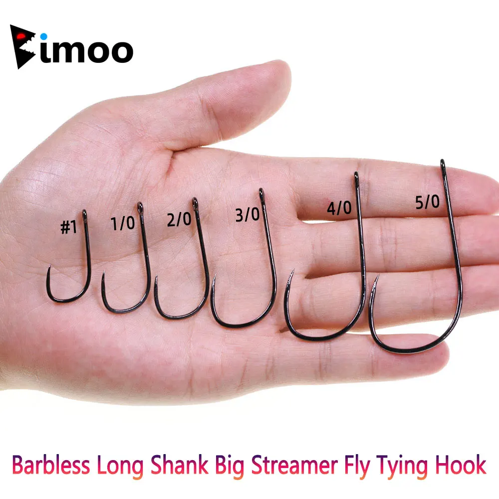 20 piezas de acero rico en carbono sin púas, vástago largo, serpentina grande, anzuelo para atado de moscas para Señuelos de Pesca de agua salada, juego grande, serpentinas de cebo - imagen 2