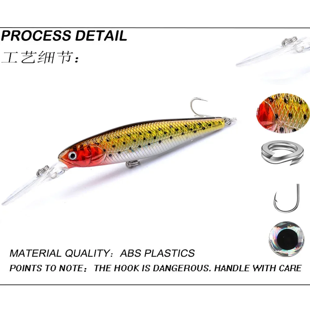 Señuelo de fundición larga, cebo falso de 11,2 CM/10,5G, boca voladora muerta, lubina, pesca en mar fresco, cebo duro de pesca de plástico - imagen 2