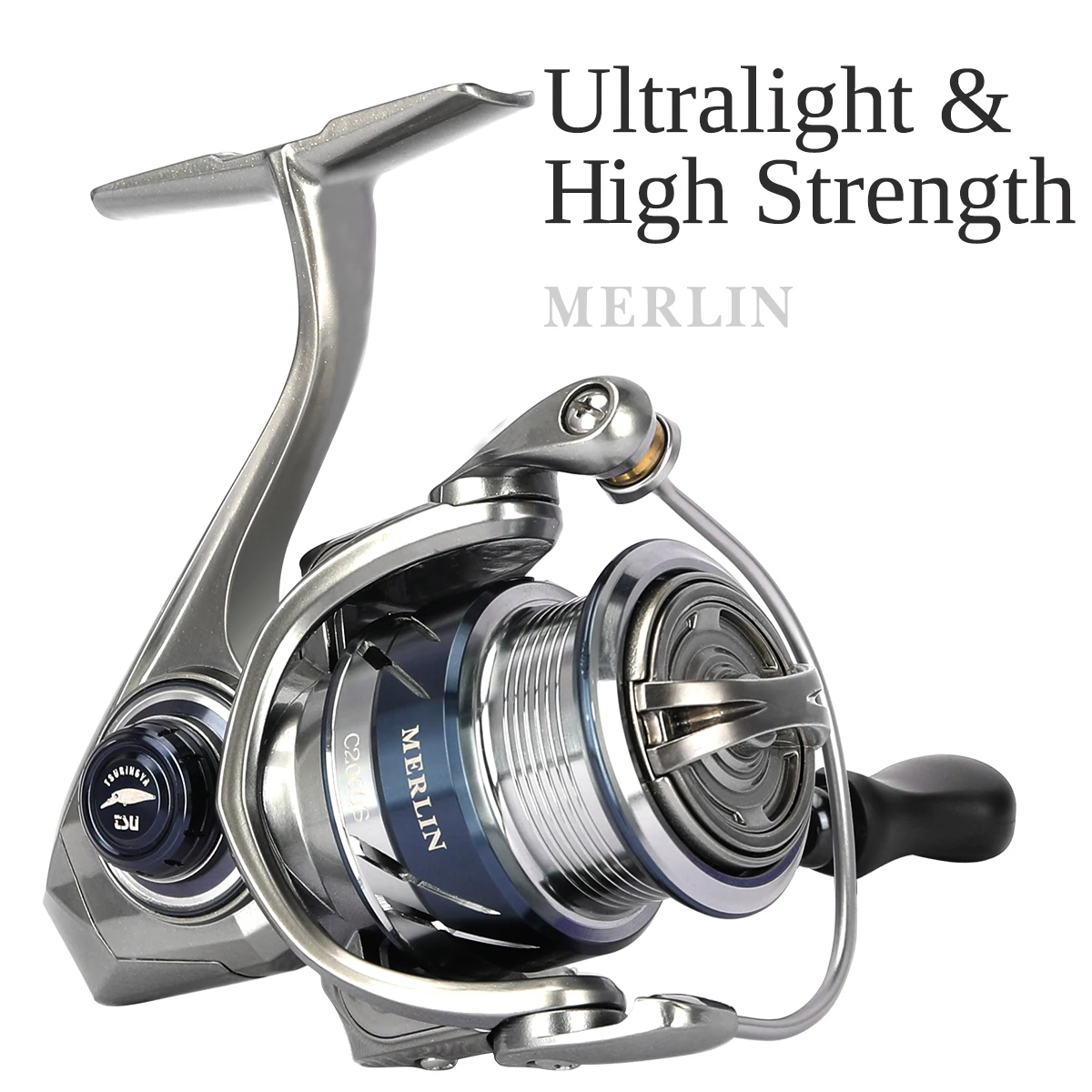 Carrete de pesca giratorio de METAL TSURINOYA MERLIN 1000 C2000S 165g carrete de baitcast ultraligero y versátil rueda de Lucio de agua salada