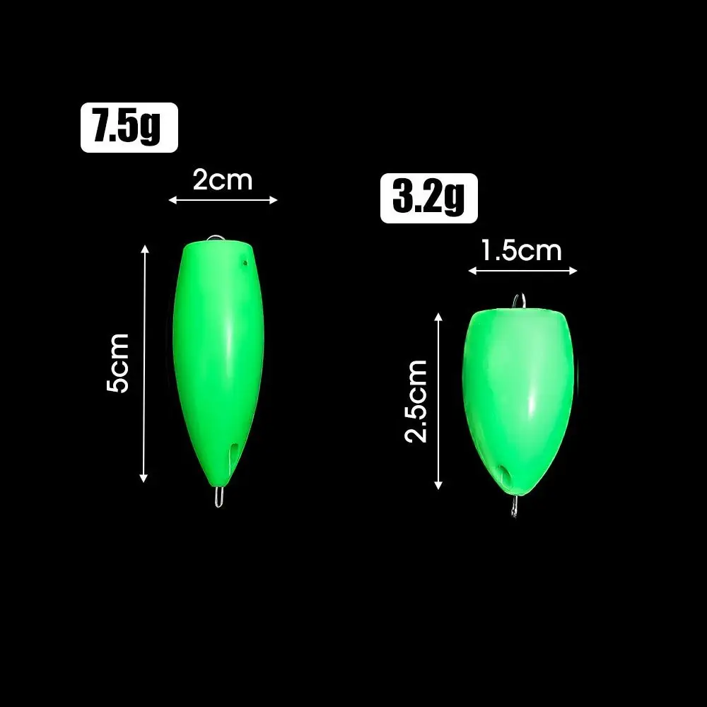 Señuelo de pesca con mosca de silicona duradero, herramientas de pesca transparentes, flotador de tiro largo, ayuda de fundición que se hunde, 3,2g/7,5g, 10 Uds. - imagen 5
