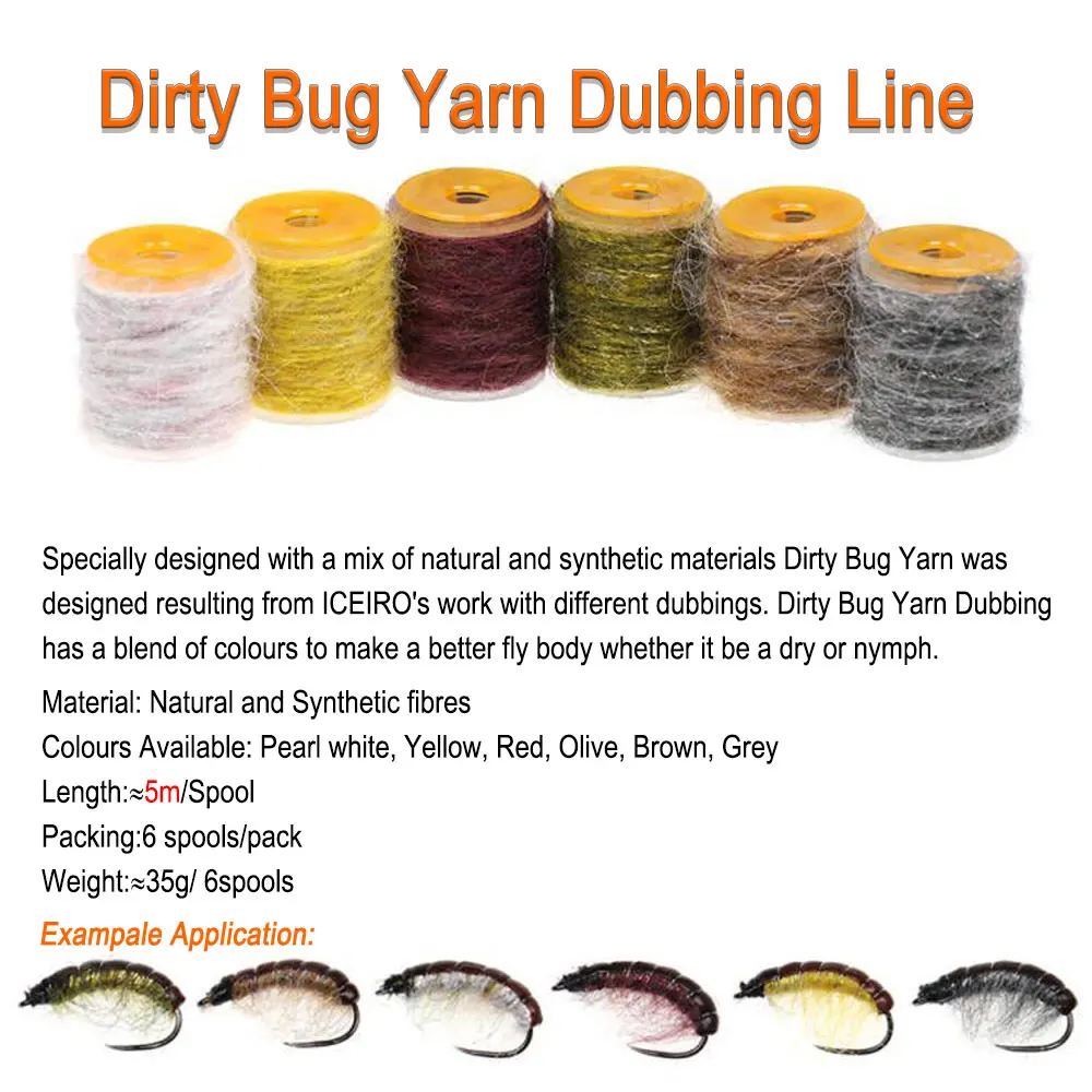 ICERIO-Kit de herramientas de atado de moscas, tornillo de acero endurecido, soporte de bobina, enhebrador, Señuelos de Pesca, hilo de insectos sucios - imagen 5