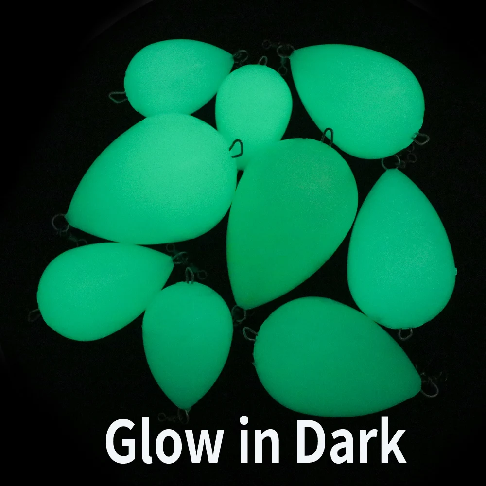 Wifreo pesca nocturna PP sólido luminoso flotante pesca flotante en forma de huevo bola de potencia flotante refuerzo de pescado flotante - imagen 5