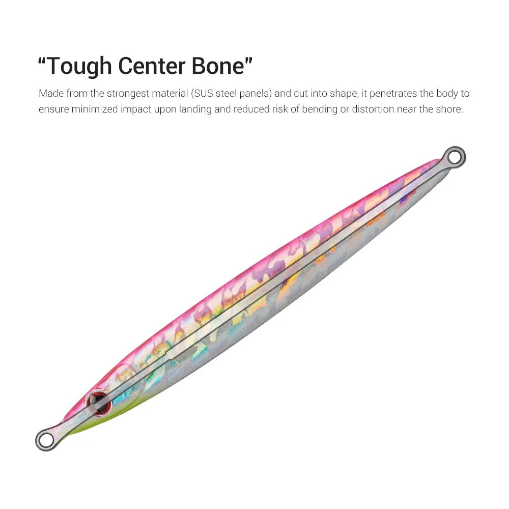 NOEBY-señuelo de pesca con plantilla de Metal Longtom, 60g, Jigging lento, cebo duro de agua salada, costera, señuelos de pesca de lubina en alta mar - imagen 5