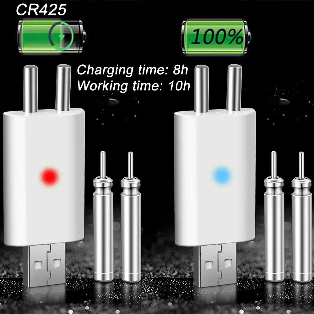 Caña de pescar electrónica, luz de Flash CR425, batería de litio de 3,6 V, LED, carga USB extraíble, impermeable, aparejos nocturnos luminosos - imagen 3