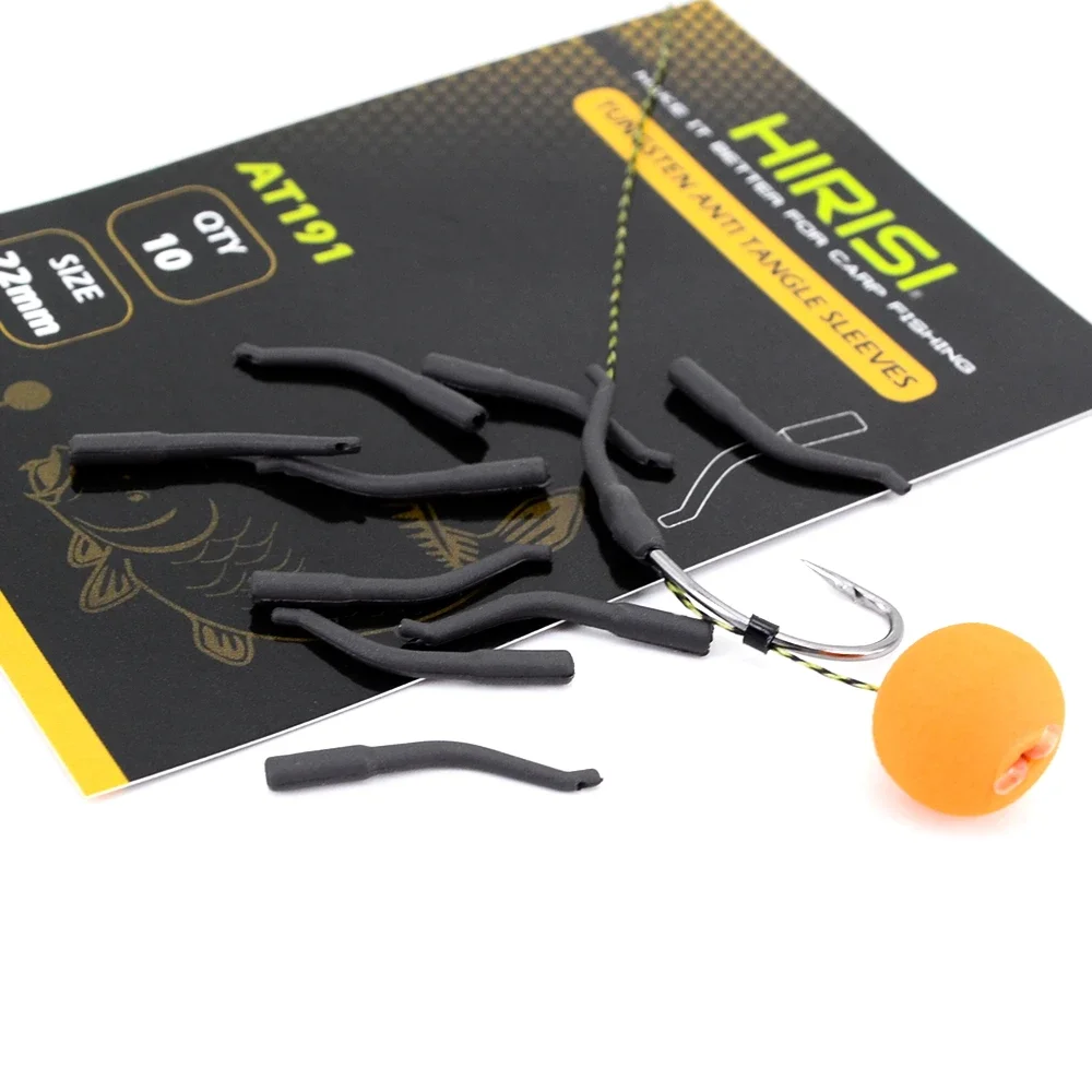 Alineadores de Línea Corta para pesca de carpa, base de pesca de tungsteno, manga de gancho de tungsteno, aparejos terminales de carpa, 10 piezas - imagen 5