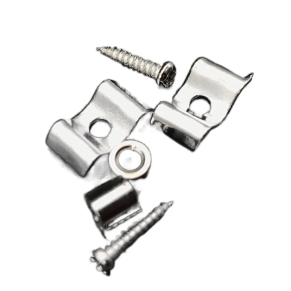 Accesorios cuerda de guitarra eléctrica Buck plateado/negro/dorado con tornillos guía de cuerda cuerda fija guía de guitarra hebilla de cuerda - imagen 4