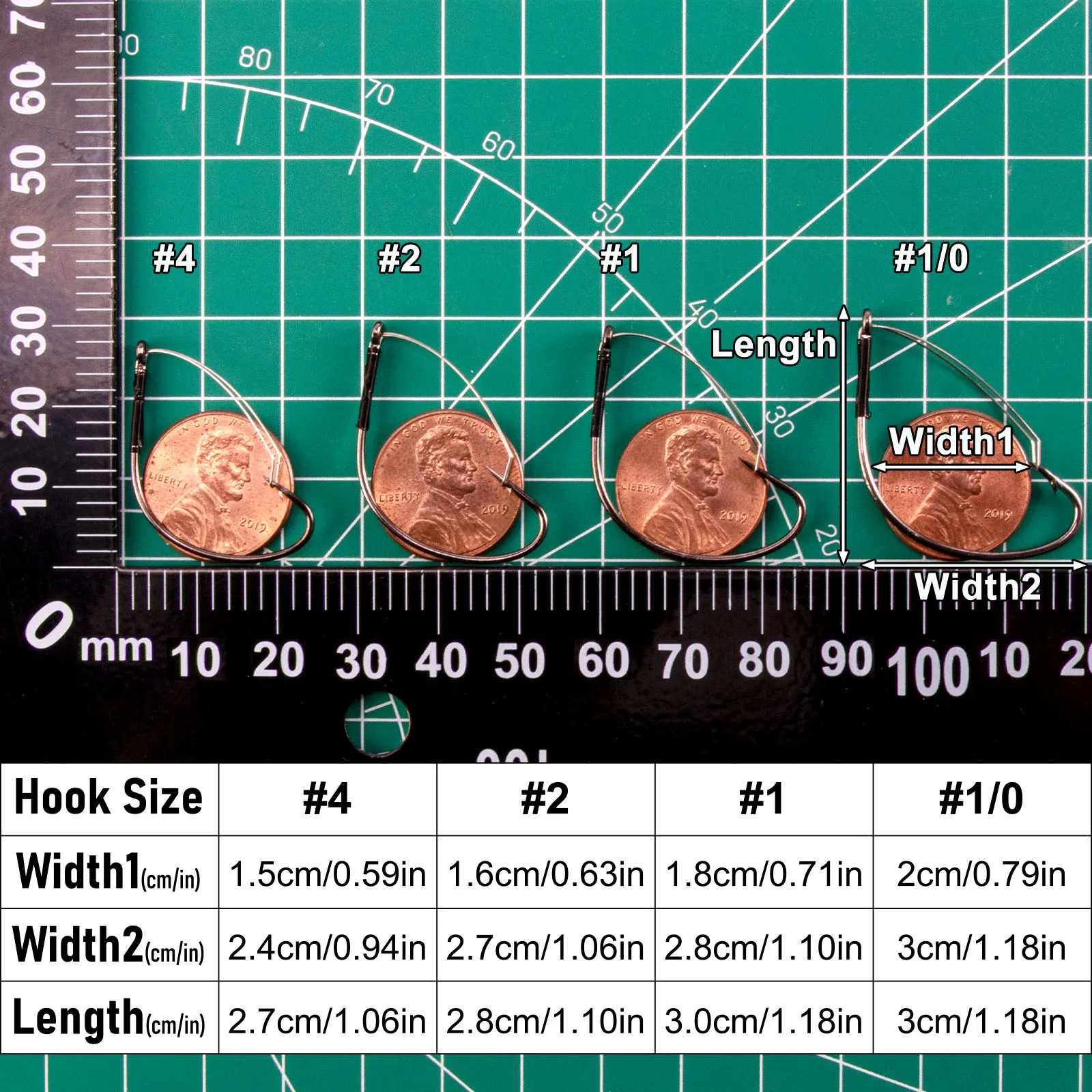 Anzuelos de aparejo loco sin malezas, anzuelo de tiro de caída de espacio ancho, anzuelo de pesca de lubina de agua dulce para aparejo Neko, lanzamiento, 10/20 piezas - imagen 2