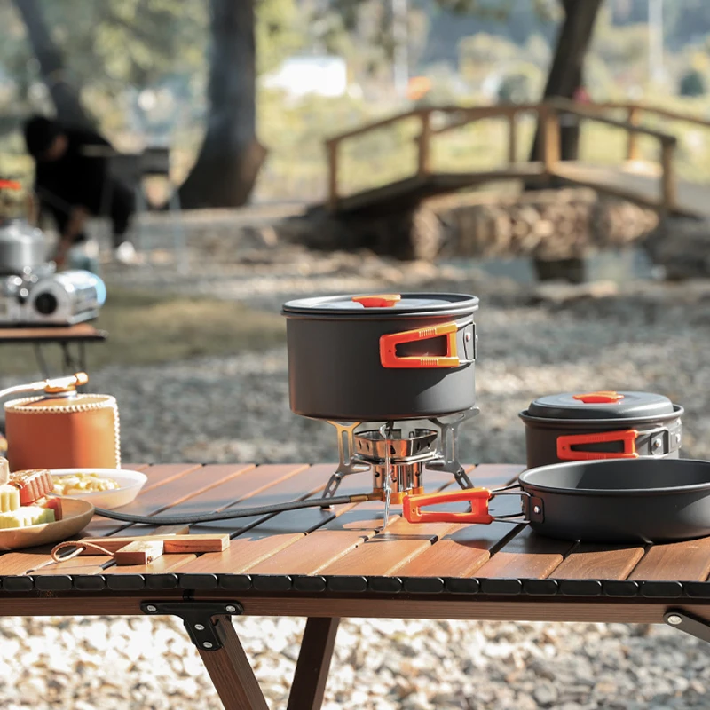 Estufa de Gas portátil ultraligera para acampar, estufa de Gas plegable para senderismo al aire libre, equipo de Camping, quemador de Gas - imagen 5