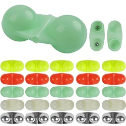 Cuentas de doble sonajero para pesca, accesorios de 25 piezas, aparejo de pez gato, sonajero, campana, atrayente