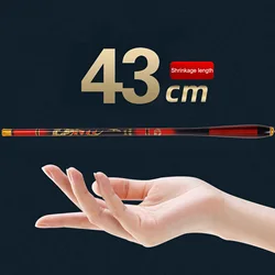 Caña de pescar telescópica de 1,5/2,7/3,6 m, caña de pescar ultraligera de fibra de carbono para uso en agua dulce y salada, engranajes de pesca en hielo para invierno