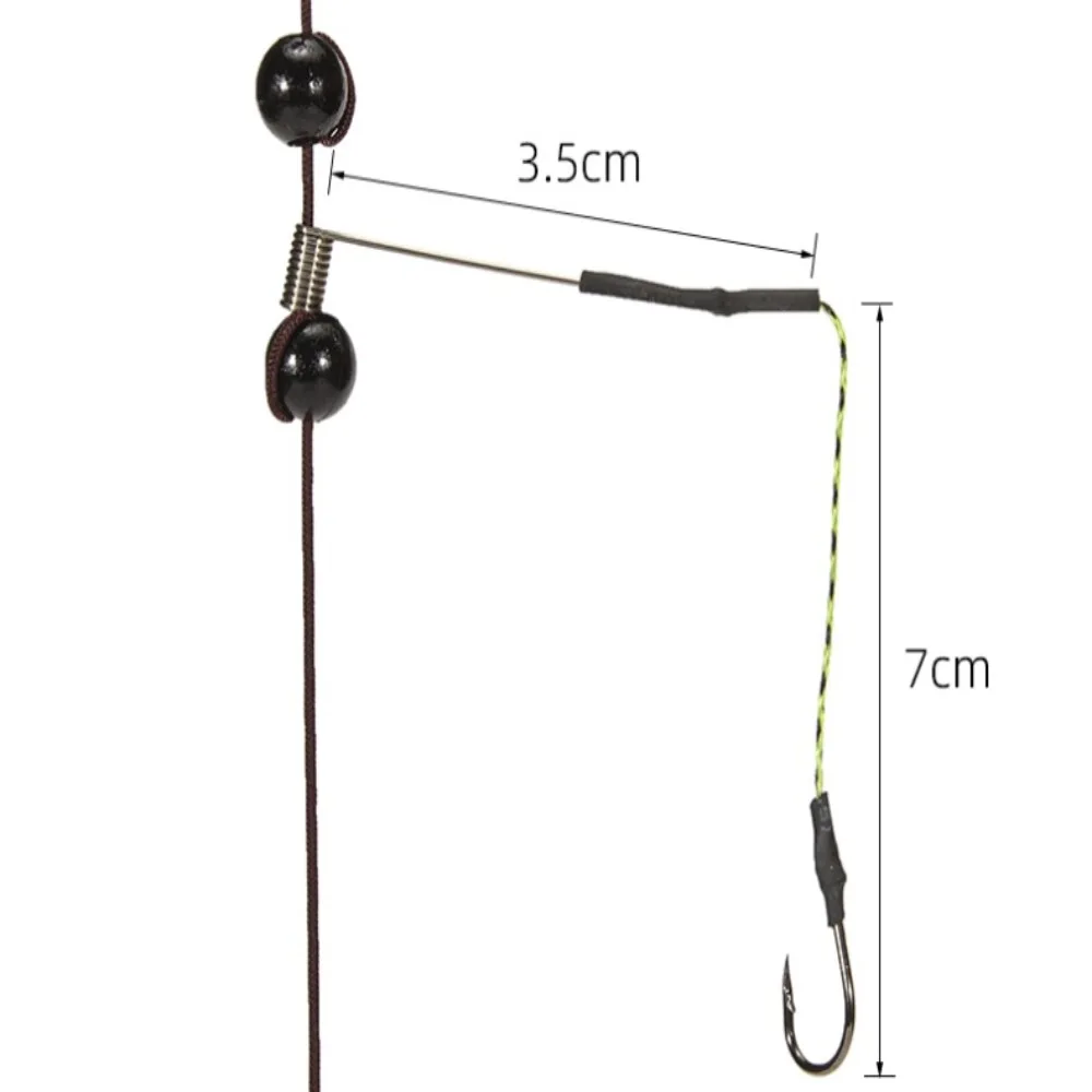 una configuración de gancho de pesca con un 3