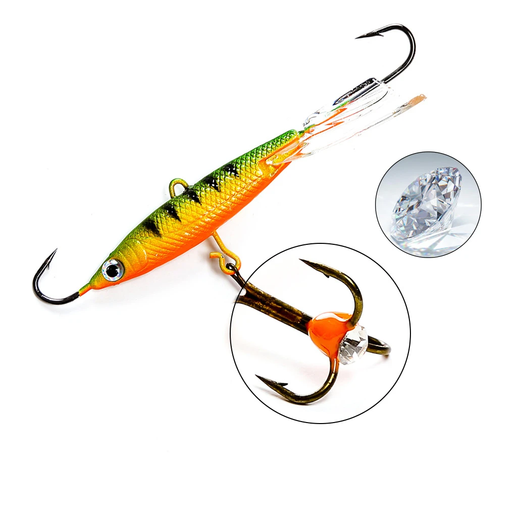 Anzuelo de pesca en hielo con púas, cebo biónico de 93mm/25g, ojos 3D, adecuado para Muskellunge, 1 piezas - imagen 3