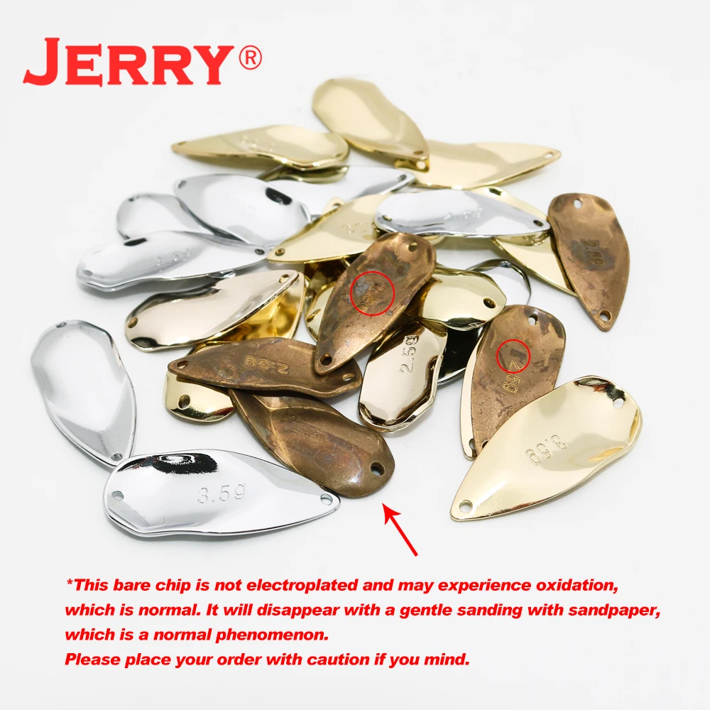 Jerry 50 Uds 2,5g 3,5g plata sin pintar área trucha cuchara señuelos cebo duro Artificial Pesca parpadeantes Wobbler Spinner cebo - imagen 4