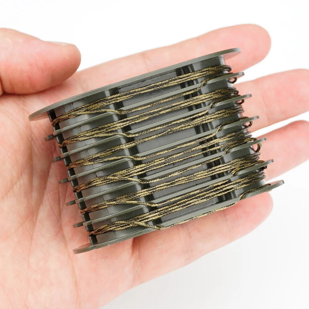 Línea de pesca de carpa Hirisi, línea líder de carpa con núcleo de plomo trenzado, almacenamiento Leadcore para aparejo de carpa, aparejo de helicóptero Chod W301 - imagen 3