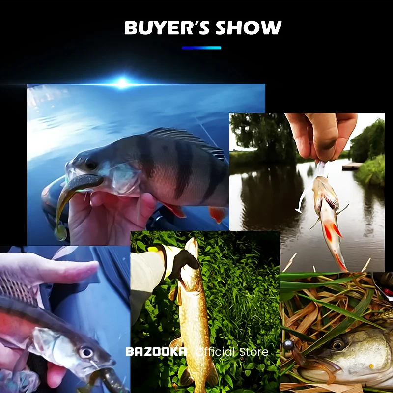 Bazooka Swimbait Vinilo Brillo Cola T – Lubina Sábalo Invierno - imagen 3