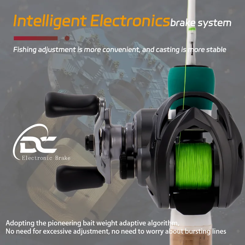 Carretes de pesca DEUKIO con Control Digital, carretes de pesca ultraligeros de 155g, relación de engranaje 7,0:1, arrastre máximo de 4KG, 5 + 1 rodamientos de bolas, bobina de pesca - imagen 3