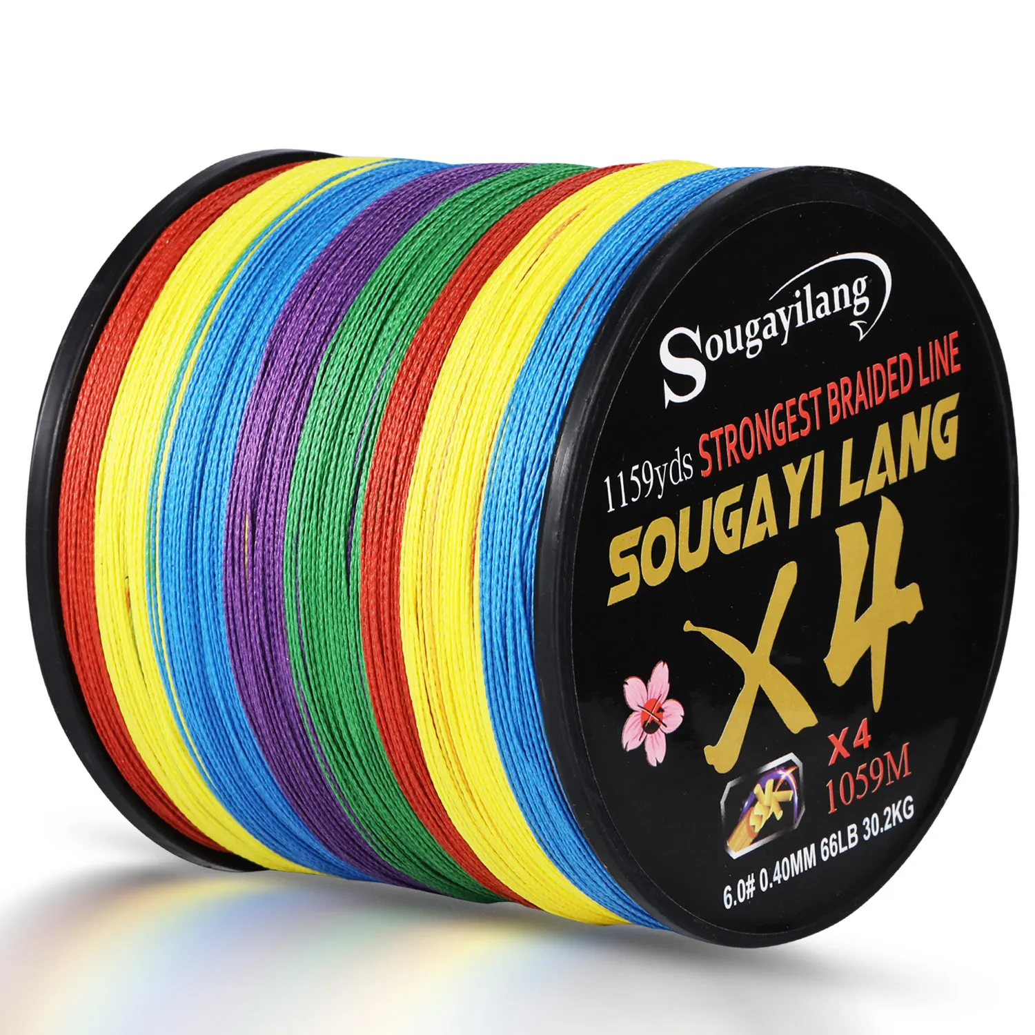 Sougayilang-sedal de pesca de PE trenzado, 4 hebras, súper fuerte para lago y mar, 159M, 300M, 559M, 1059M, 100% alambre tejido multifilamento - imagen 3