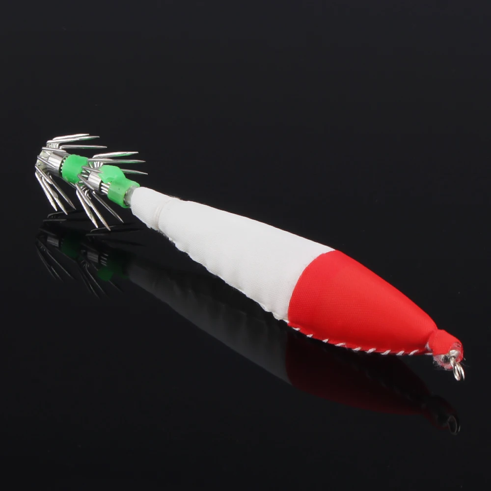 5 piezas 6,5 g/10,5 cm 4 # Anzuelo de pesca con cola luminosa, anzuelo de calamar de plástico, cebo de agua salada para captura de pulpo y sepia - imagen 2