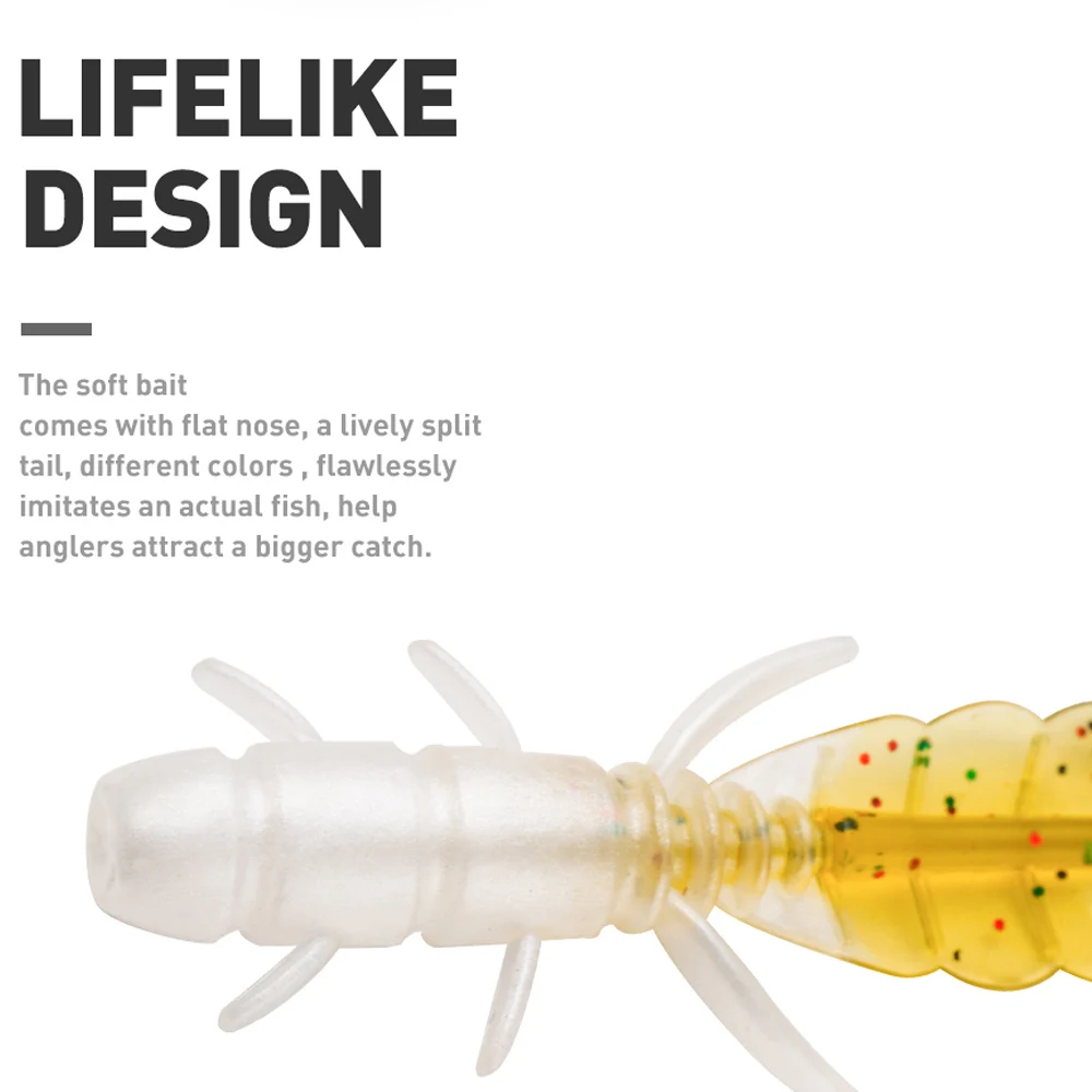 10 Uds señuelo de trucha suave cebo de silicona Wobbler Swimbait Pesca cebos de gusano Artificial 75mm 1,32g señuelo Artificial souple - imagen 5