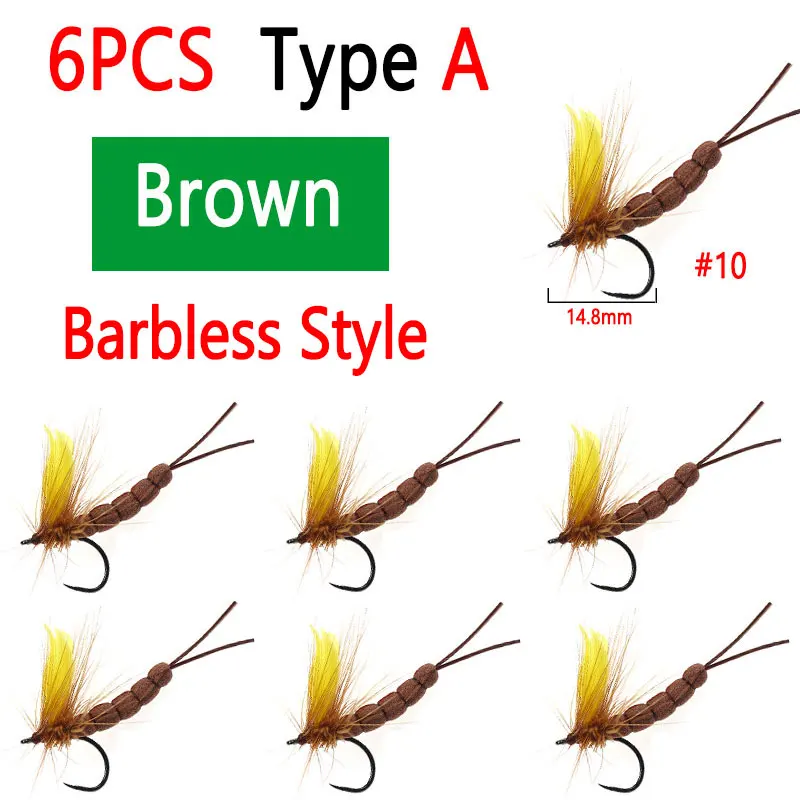 6pcs TypeA Brown