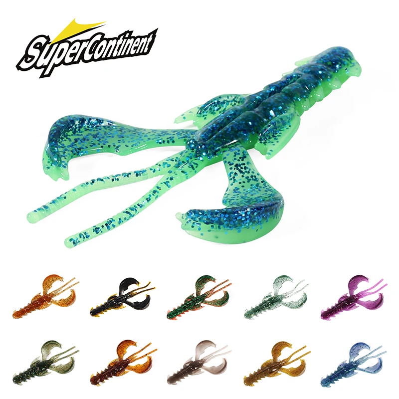 Supercontinent CRAZY – Señuelo de langosta 65mm soft lure con aroma a conmemón