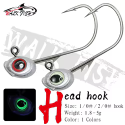 WALK FISH 5 uds 1,8g/2,7g/3,5g/4,2g/5g pesca NED Jig Head Edge forma de esquina anzuelo negro pit señuelo lubina anzuelos mandarín
