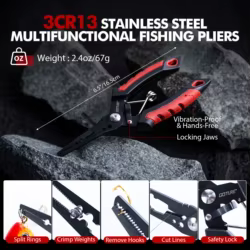 Goture Set Herramientas Pesca Alicates Tijeras Afilador – Regalo
