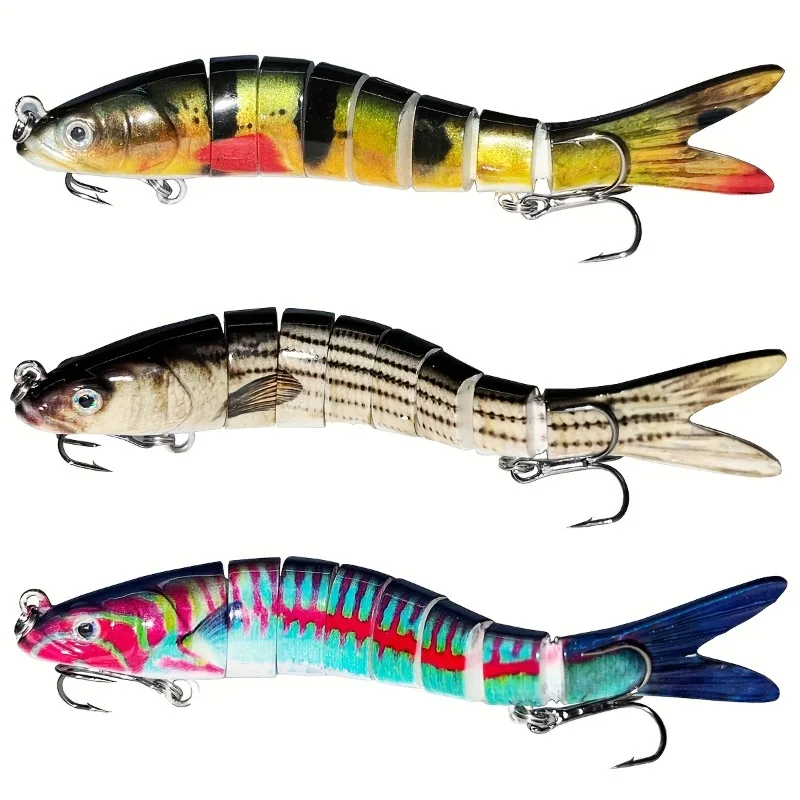 Señuelo de pesca Swimbait, Lucio Wobblers, Crankbait, cebo duro multiarticulado, hundimiento almizclado, 7-19G - imagen 2