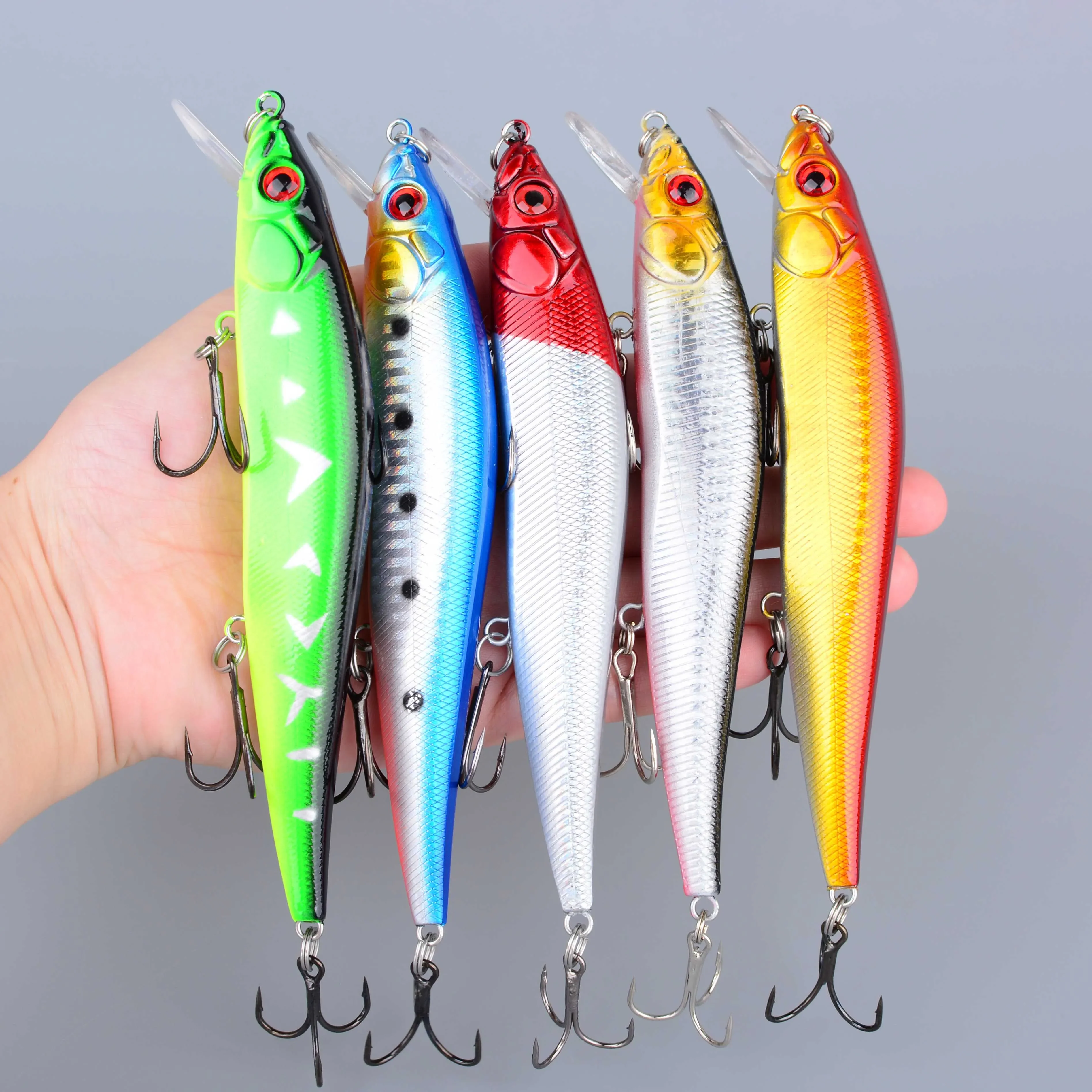 Señuelo Minnow flotante artificial – Jerkbait con ojos 3D para carpa - imagen 3